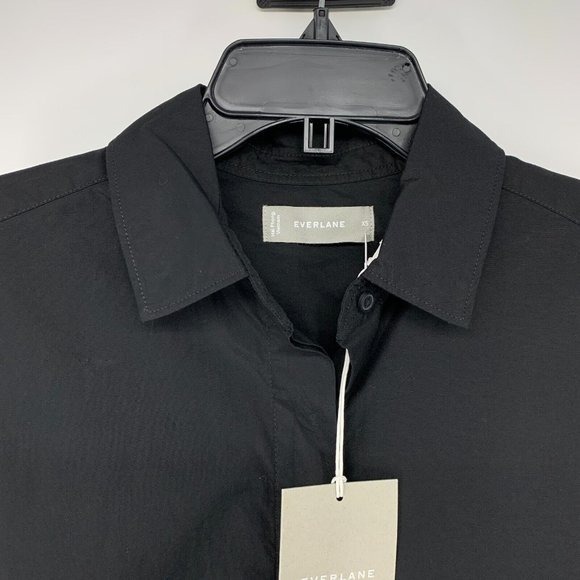 Everlane Shirt Black Oversized Poplin Button Down Long Sleeve NWT - Picture 4 of 12